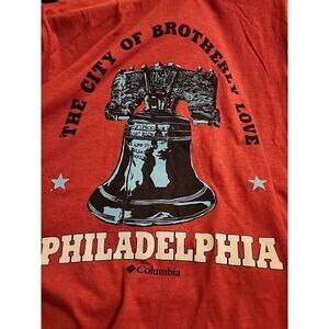 Columbia Graphic Shirt XL Philadelphia Eagles Liberty Bell New A106 Excellent